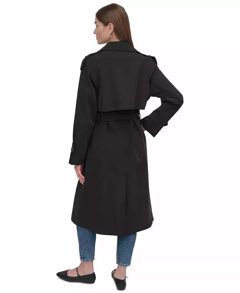 DKNY Women's Belted Double-Breasted Trench Coat 2