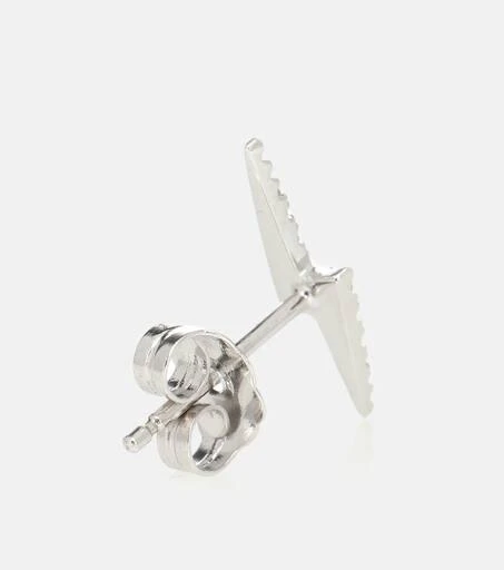 Maria Tash Lightning Bolt 14kt white gold single earring with diamonds 5