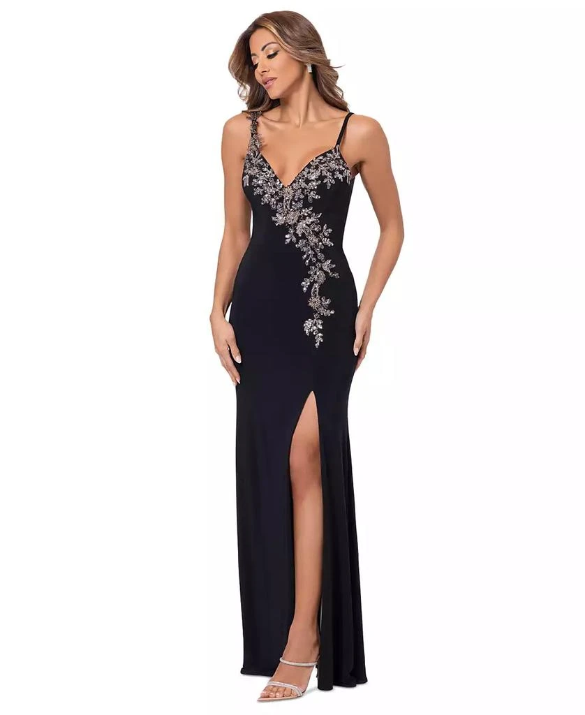 XSCAPE Petite Embellished V-Neck Gown 2