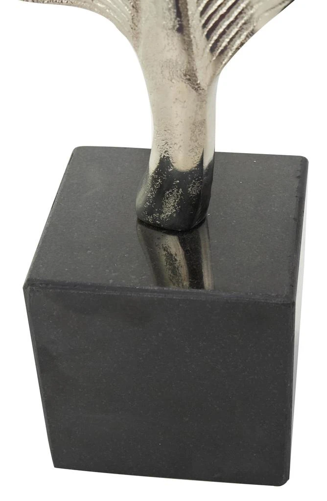UMA Textured Silver Feather Statue 9
