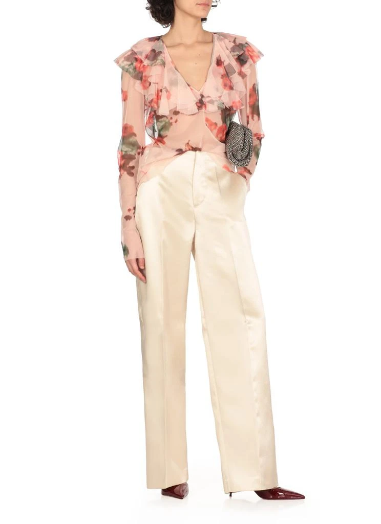 PHILOSOPHY di LORENZO SERAFINI Philosophy Di Lorenzo Serafini Tulle Flower Printed Blouse 4