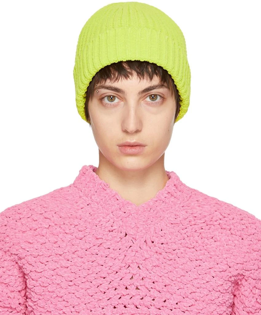Bottega Veneta Yellow Chenille Beanie 1