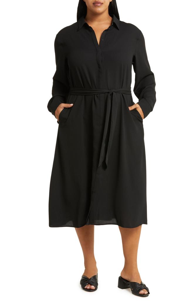 Nordstrom Long Sleeve Fit & Flare Shirtdress