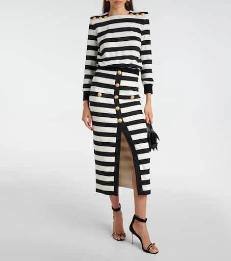 Balmain Striped jersey top 2