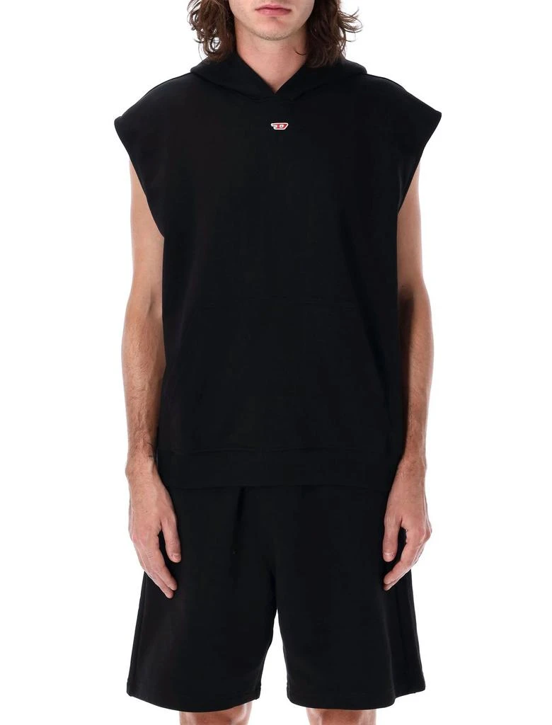 Diesel Diesel S-Boxt-Sl-D Logo Patch Sleeveless Hoodie 1