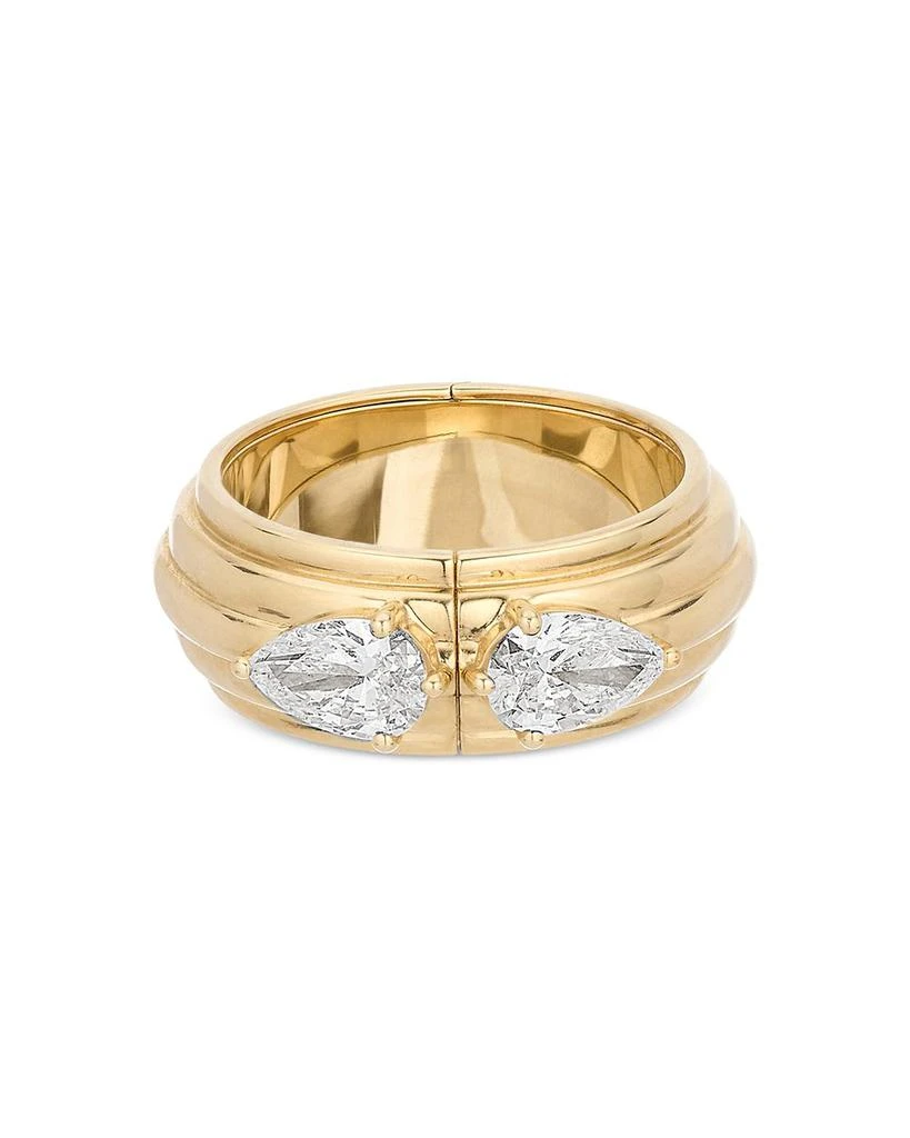 Adina Reyter 14K Yellow Gold Lab Grown Diamond Hidden Message Band Ring 1