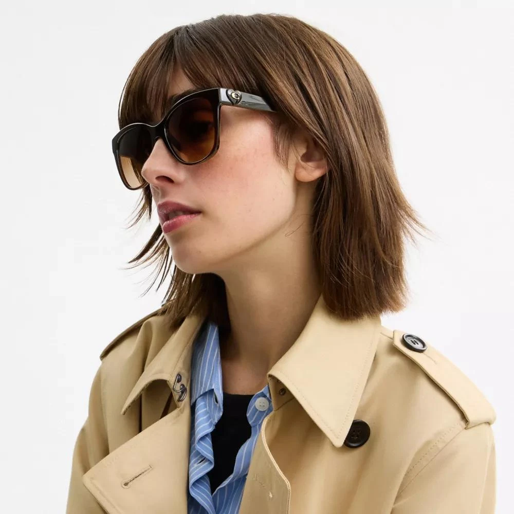 Coach Signature Heart Oversized Square Sunglasses 4