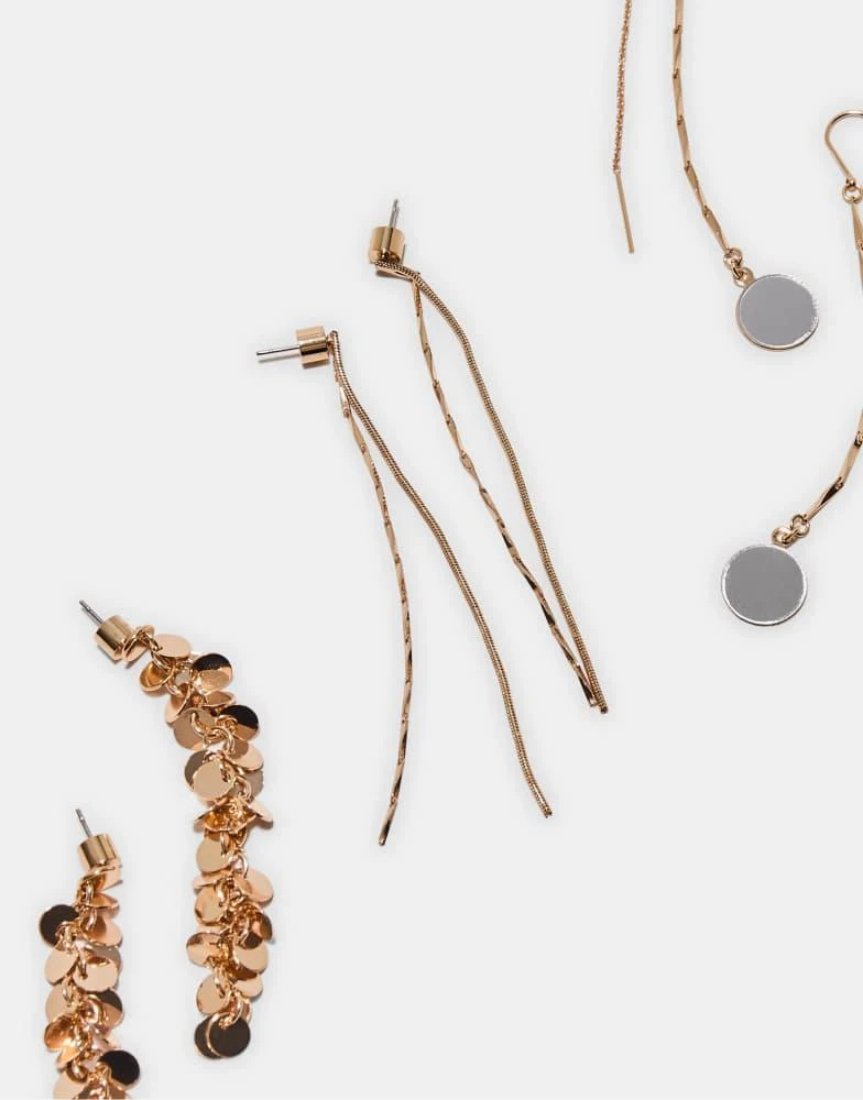 Stradivarius Stradivarius Set of 3 dangle earrings in gold 2