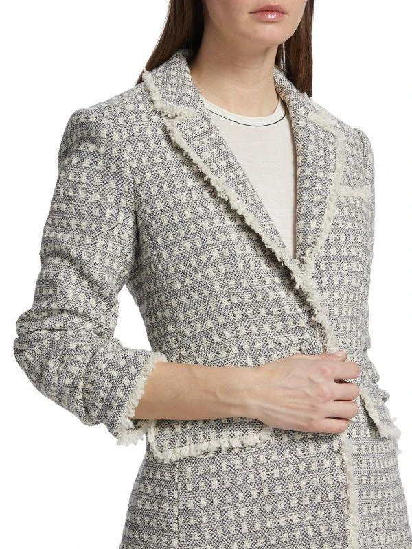 Cinq à Sept Khloe Tweed Gathered Blazer 4