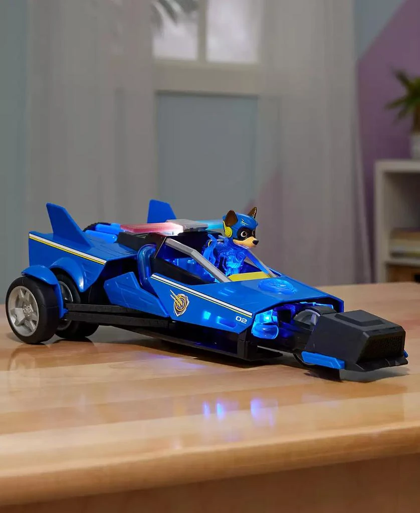 Paw Patrol The Mighty Movie, Chase's Mighty Converting Cruiser with Mighty Pups Action Figure, Lights and Sounds 7