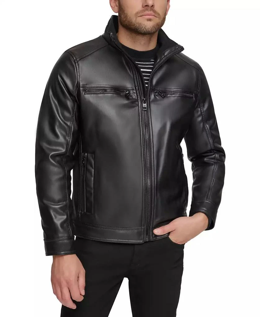 Calvin Klein Men's Faux Leather Moto Jacket, Created for Macy's 1