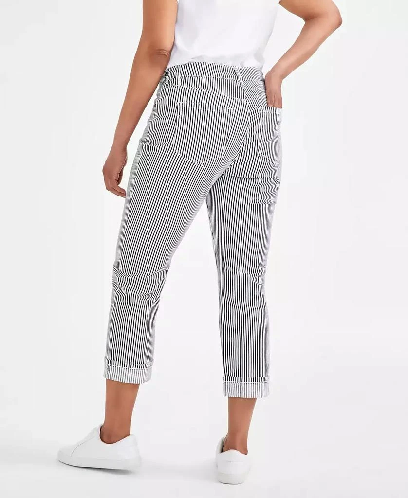 Style & Co Women's Striped Mid-Rise Curvy Capri Pants, Created for Macy's 2