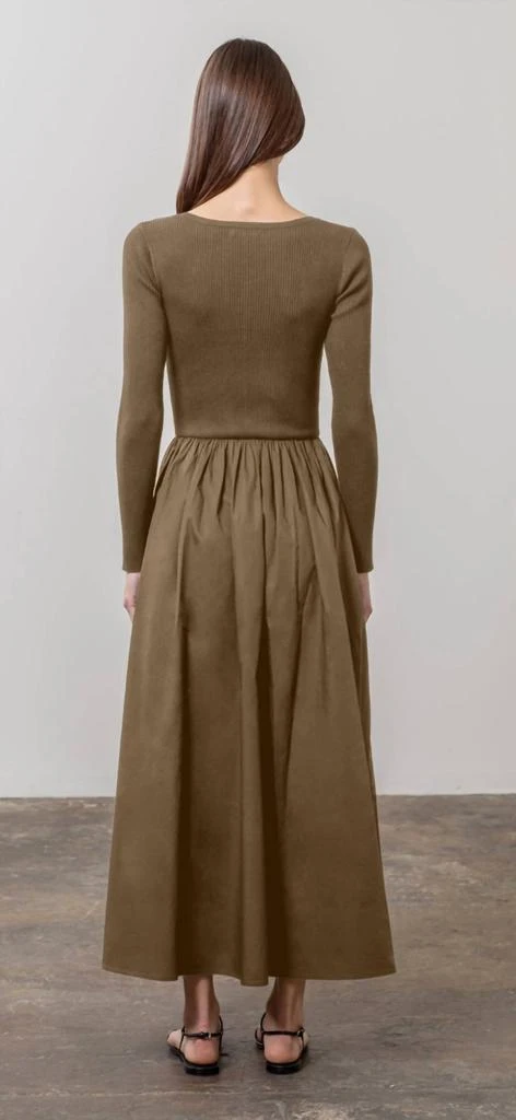 Moon River Moon River - LONG SLEEVE RIBBED SWEATER TOP DRESS 2