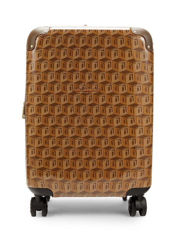 Karl Lagerfeld Paris 20 Inch Monogram Print Spinner Suitcase