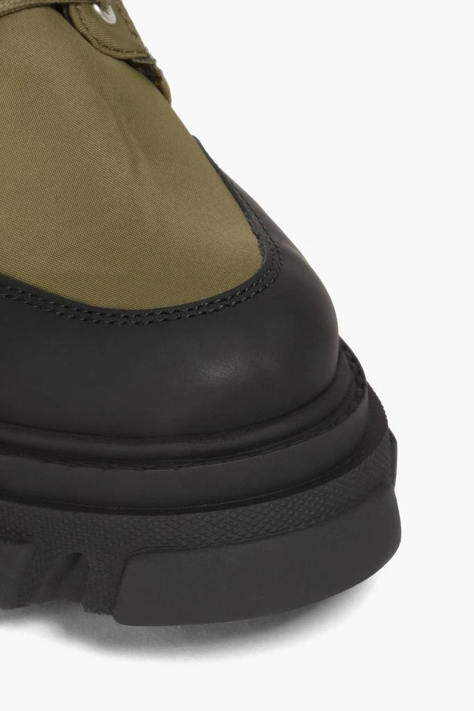 Ganni Faux shearling-lined shell hiking boots 4
