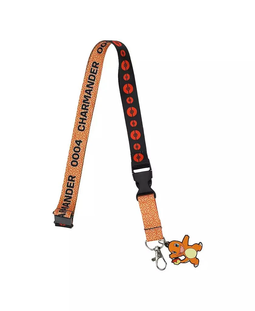 Pokemon Charmander Red Kanto Region Lanyard With Rubber Charm And ID Sleeve 1