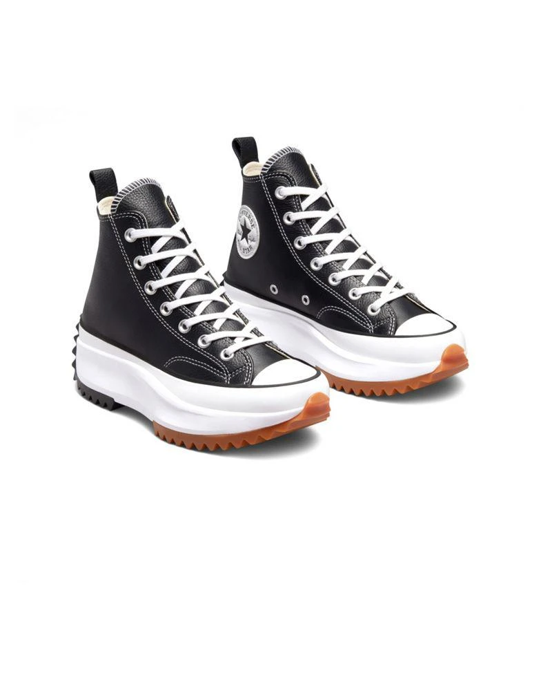 Converse Converse Run star hike platform foundational leather in black/white/gum 4