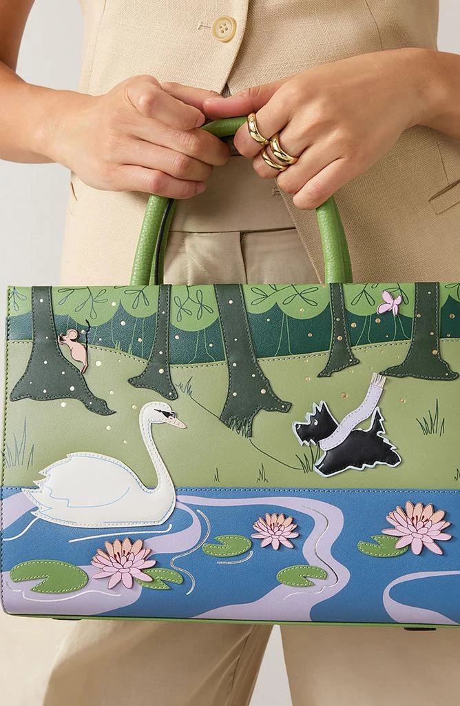 Radley Into The Woods Bonsai Print Leather Tote Bag 7