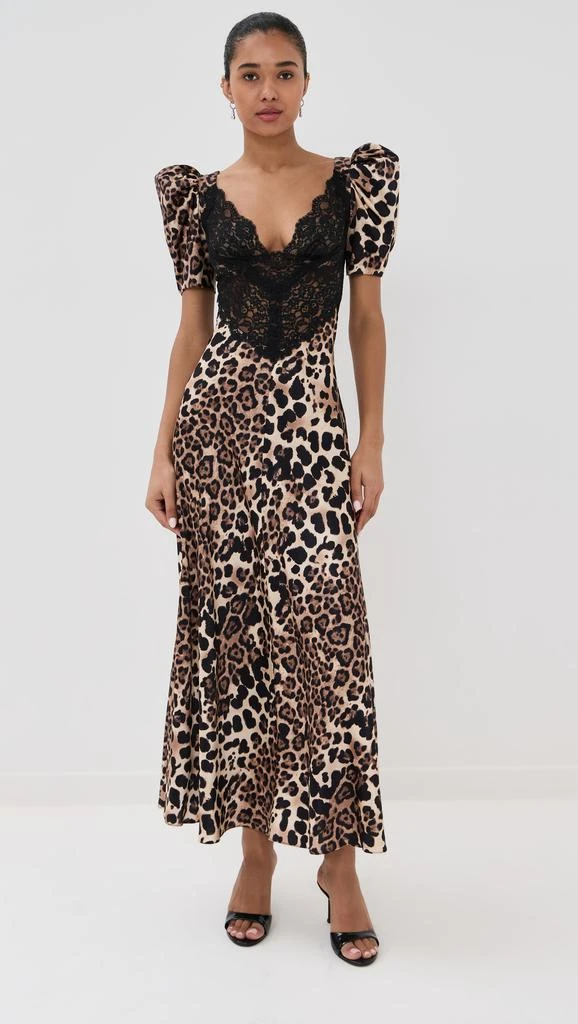 Rodarte Leopard Print Silk Satin Dress 1