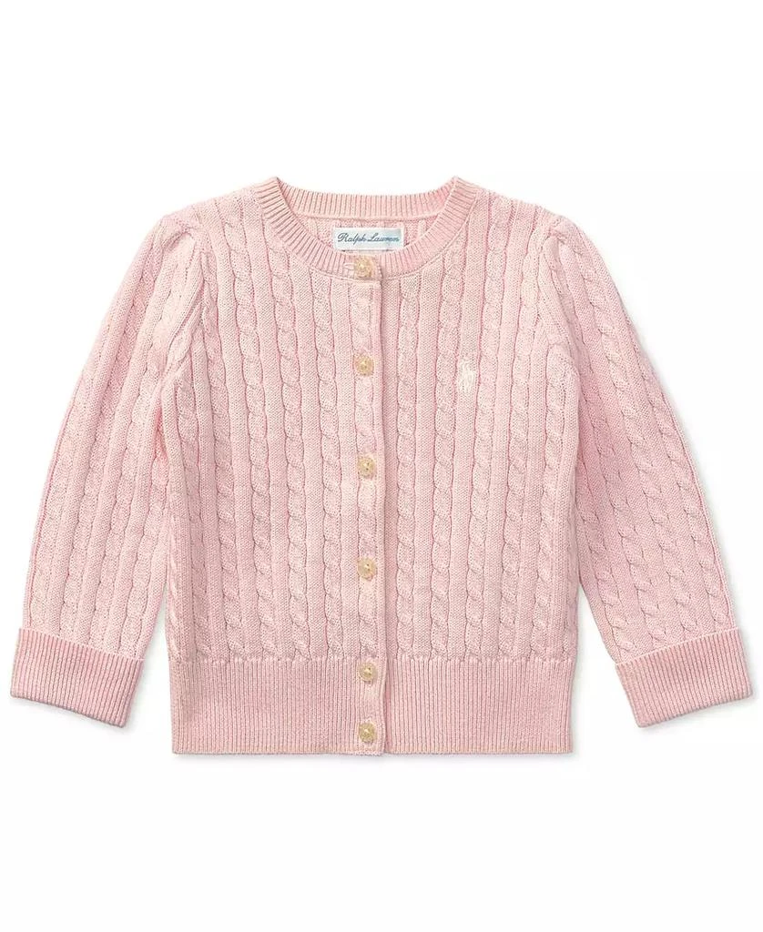 Polo Ralph Lauren Baby Girls Cable-Knit Cotton Cardigan 2