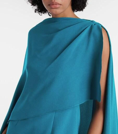 roksanda demetria asymmetric wool jersey dress Fyeris Silk Cape Maxi Dress main image 1