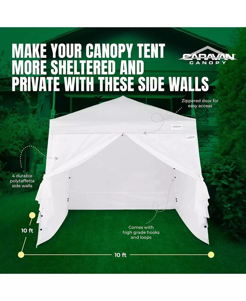 Caravan Canopy V-Series 10 x 10 Foot Tent Sidewalls, White (Sidewalls Only) 5