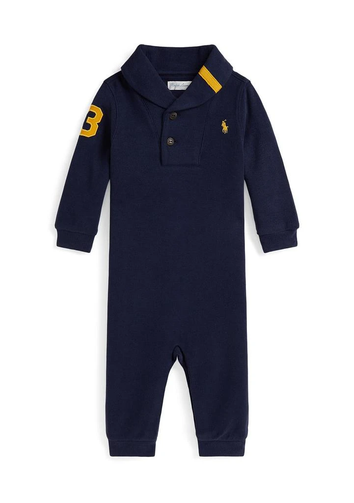 Ralph Lauren Baby Boys Estate Rib Cotton Shawl Coverall