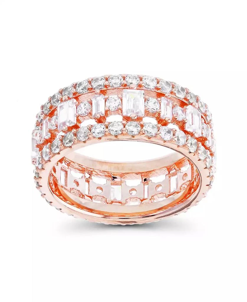 Macy's Cubic Zirconia Baguette and Round Eternity Ring 1