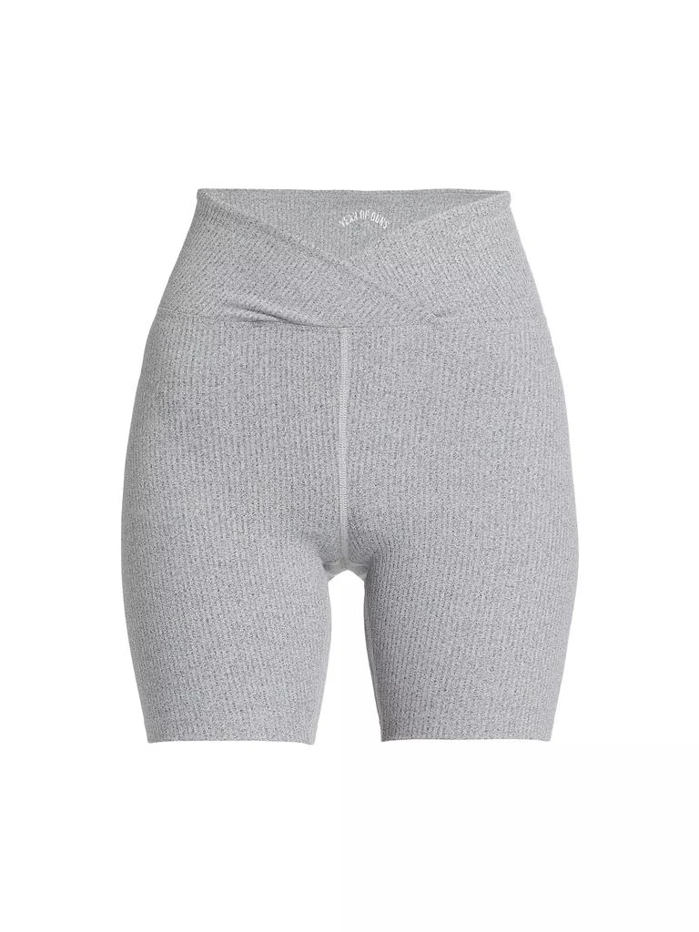 Year Of Ours Rib-Knit V-Waist Bike Shorts 1