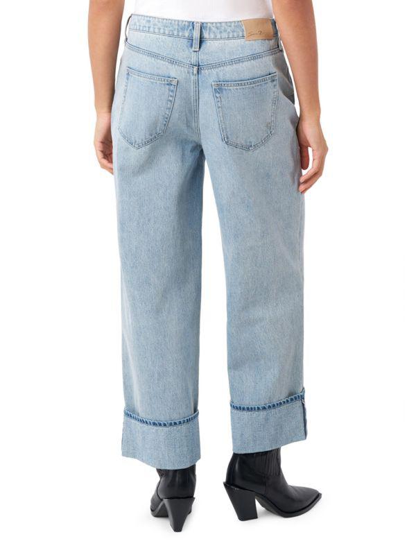 Seven7 ​Cropped Wide-Leg Cuffed Jeans