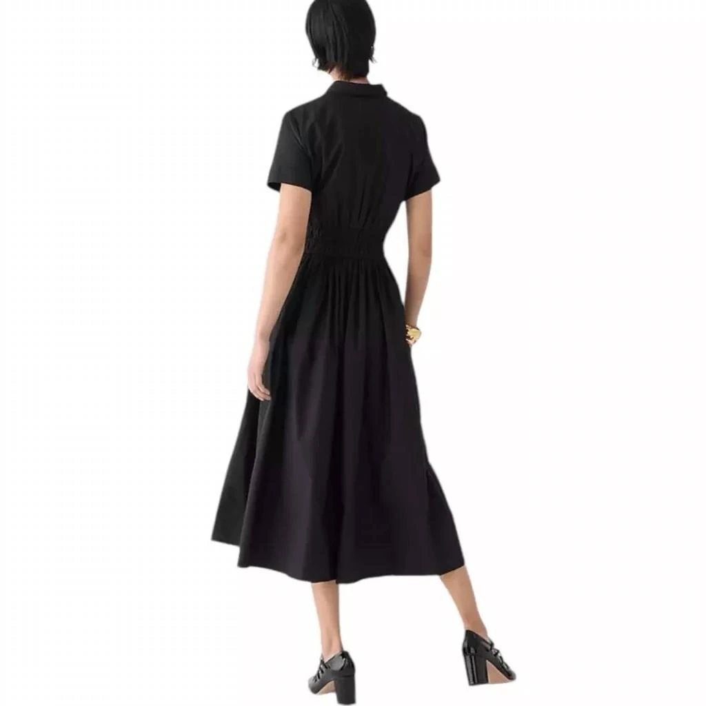 J. Crew Elena Shirtdress In Cotton Poplin In Black 2