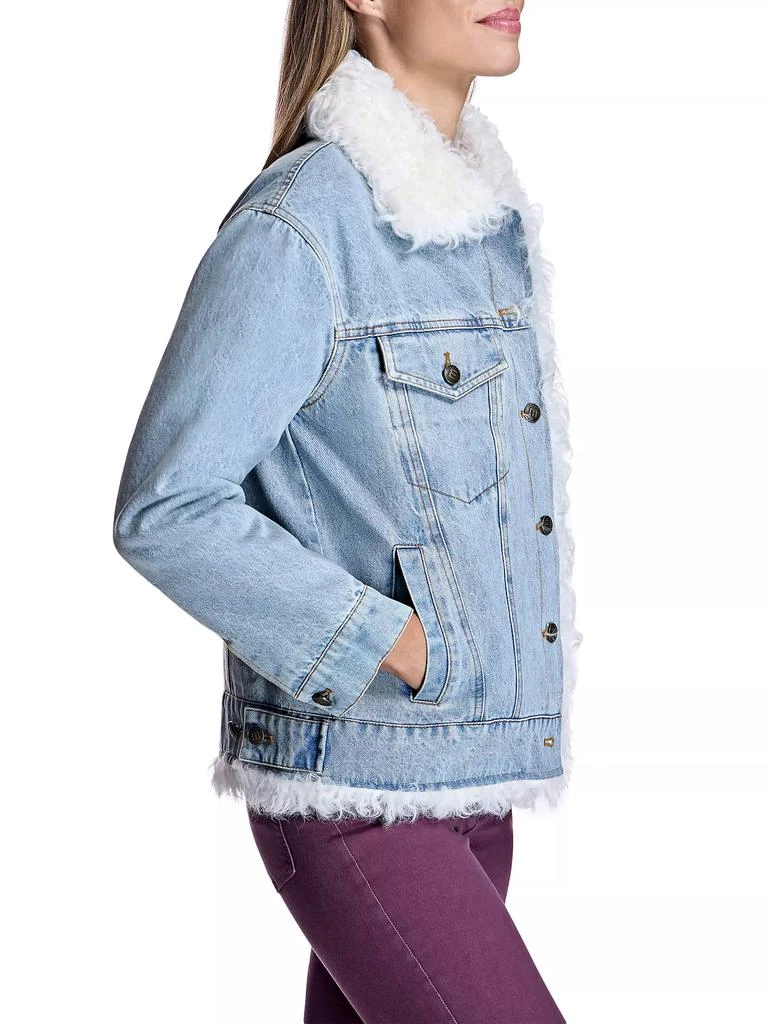 Maximilian Quilted Lined Denim Jacket with Kalgan Lamb Trims 4