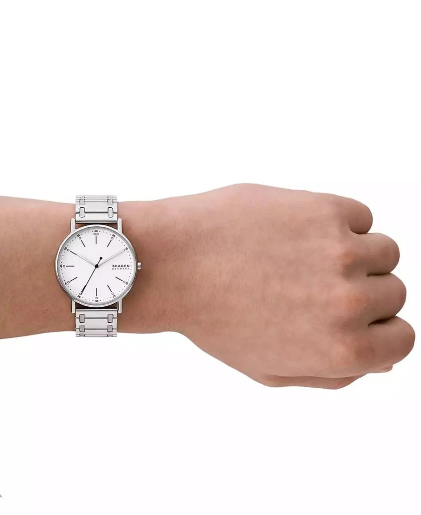 Skagen Men's Signatur Three Hand Silver-Tone Stainless Steel Watch 40mm 3
