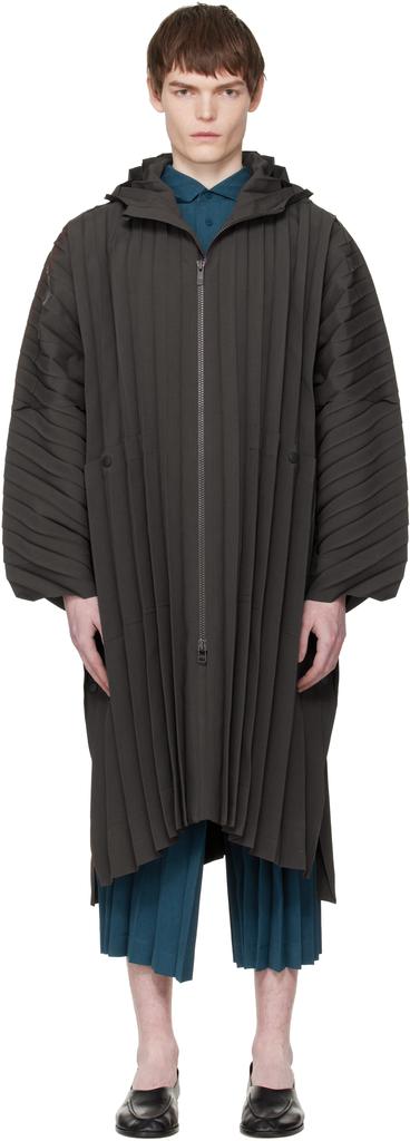 Homme Plissé Issey Miyake Black Parachute Coat - Coats - BeyondStyle