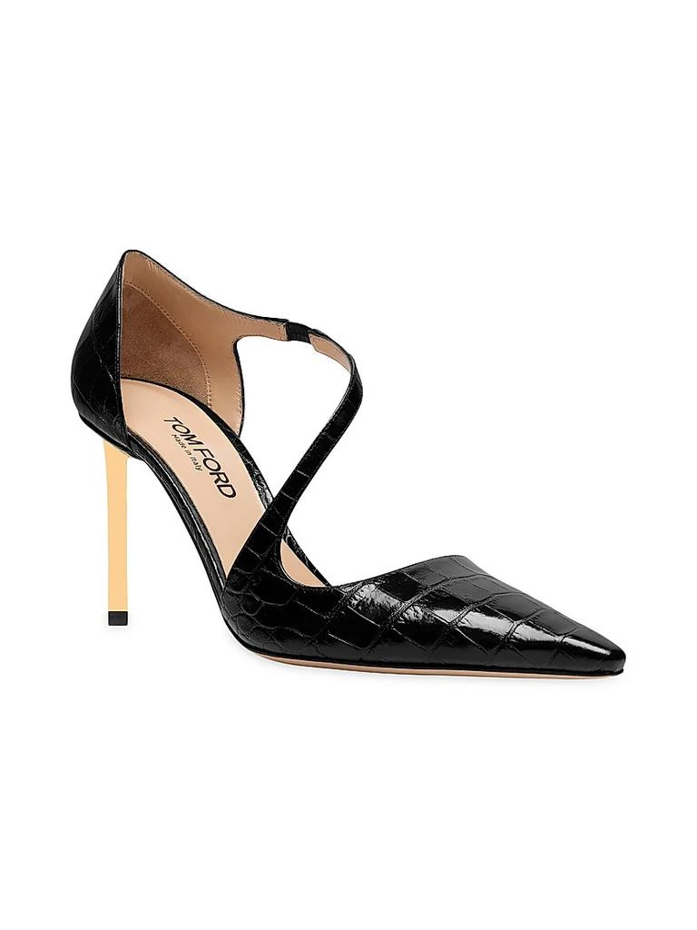 Tom Ford Newton 85MM Crocodile-Embossed Leather Pumps 2
