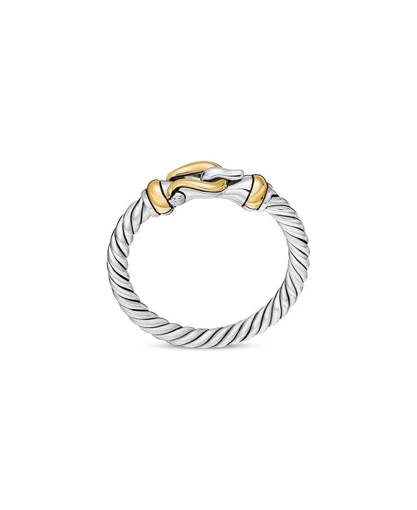 David Yurman Petite Buckle Ring with 18K Yellow Gold 4