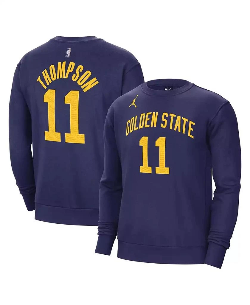Jordan Men's Klay Thompson Navy Golden State Warriors Statement Name and Number Pullover Sweatshirt 1