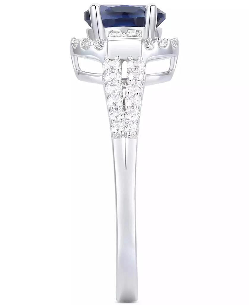 Macy's Lab-Grown Blue Sapphire (3/4 ct. t.w.) & Lab-Grown White Sapphire (1/20 ct. t.w.) in Sterling Silver 4