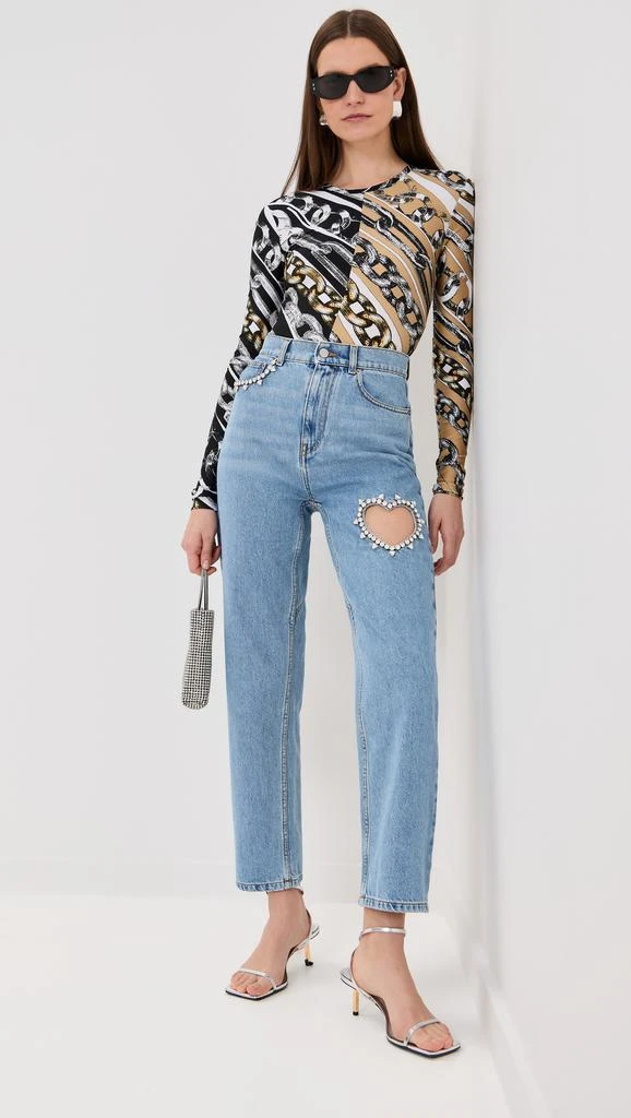AREA Crystal Heart Jeans 4
