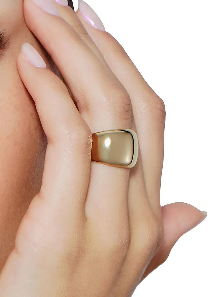 LANA 14K Yellow Gold Curved Bubble Ring 2