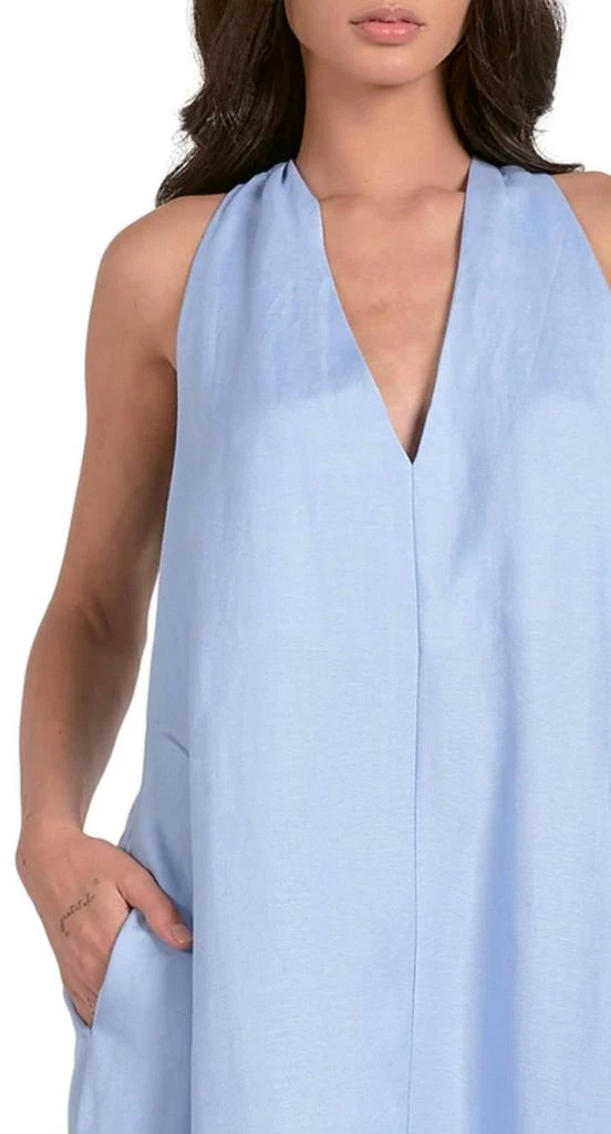 Elan Elan - V-neck Sleeveless Maxi Dress 3