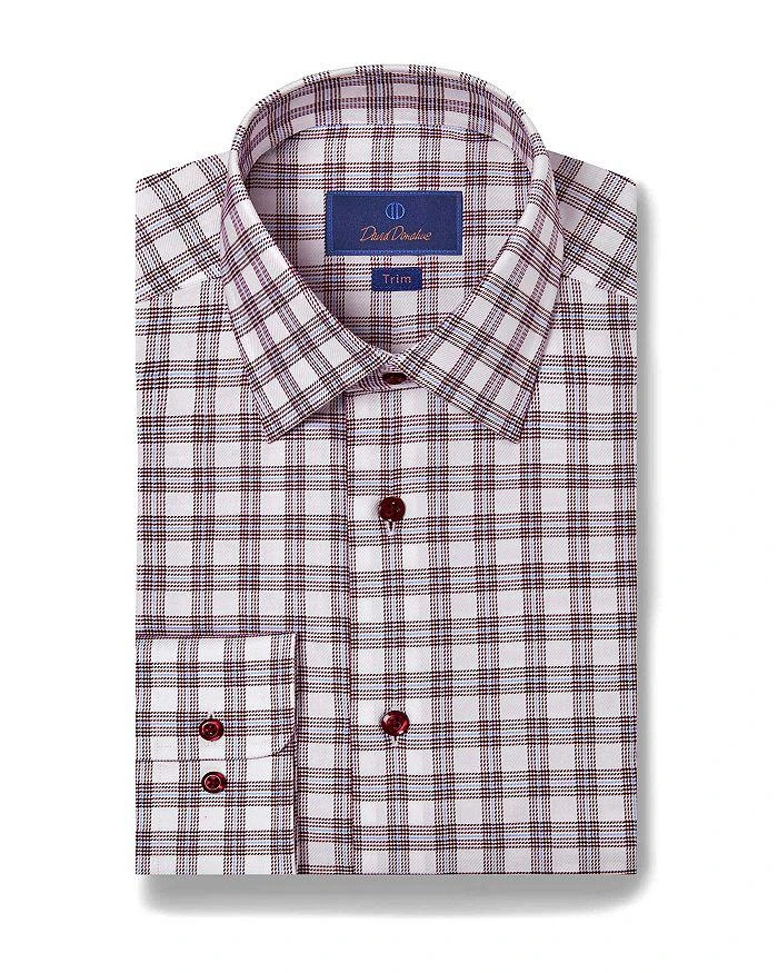 david donahue trim fit dress shirts David Donahue Graph Check Dress Shirt Trim Fit