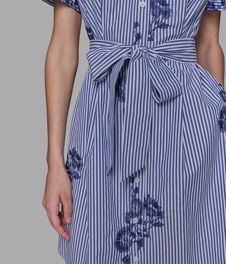 Karl Lagerfeld Paris EMBROIDERED BELTED SHIRT DRESS 6