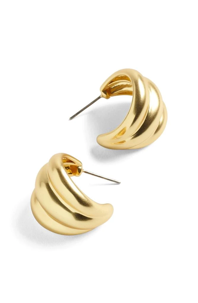 Madewell Ribbed Wavy Hoop Earrings 3