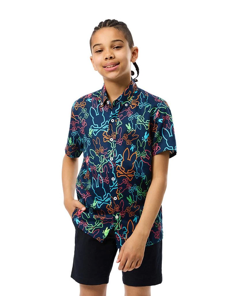 Psycho Bunny Boys' Barrett All Over Print Shirt - Little Kid, Big Kid 3