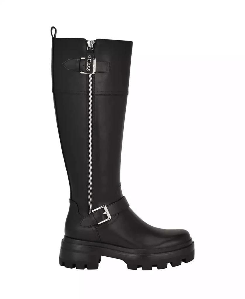 GUESS Women
s Lynnie Tall Buckle Moto Lug Boots 2
