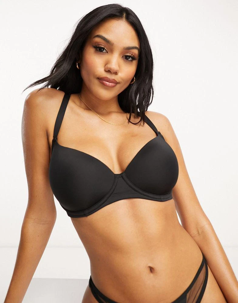 ASOS ASOS DESIGN Fuller Bust moulded t-shirt bra in black 4