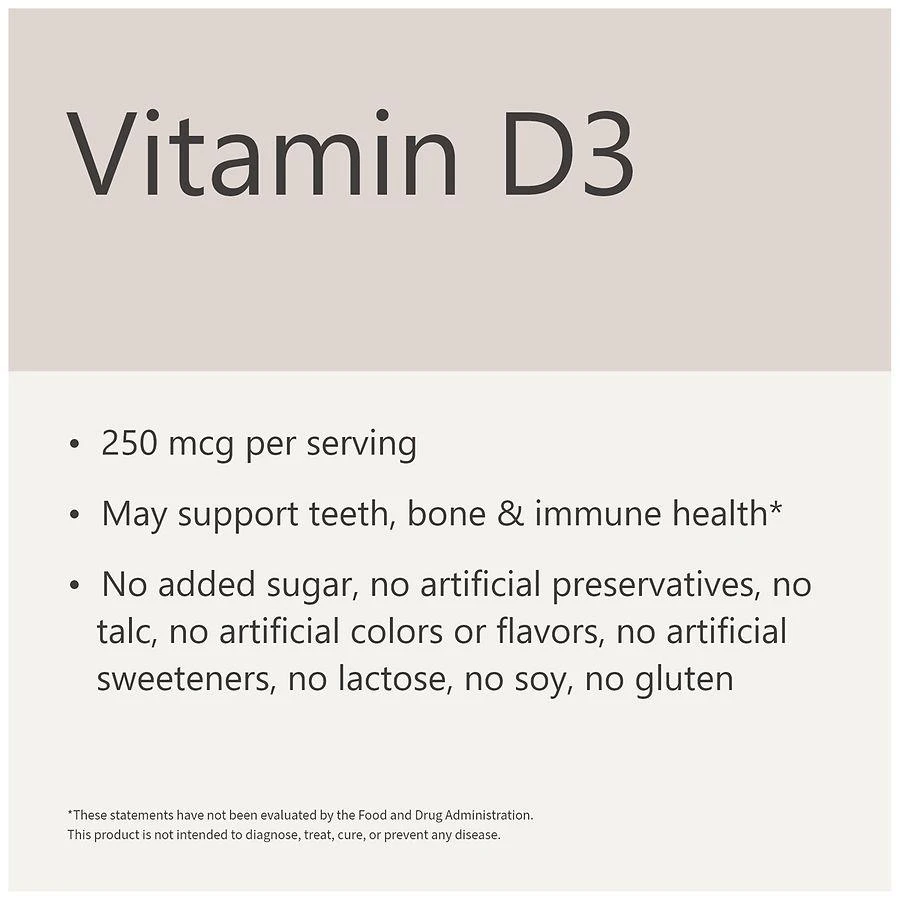 Walgreens Vitamin D3 250 mcg Softgels 6