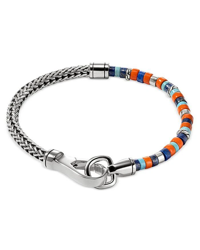 John Hardy Sterling Silver Heishi Gemstone Chain Bracelet