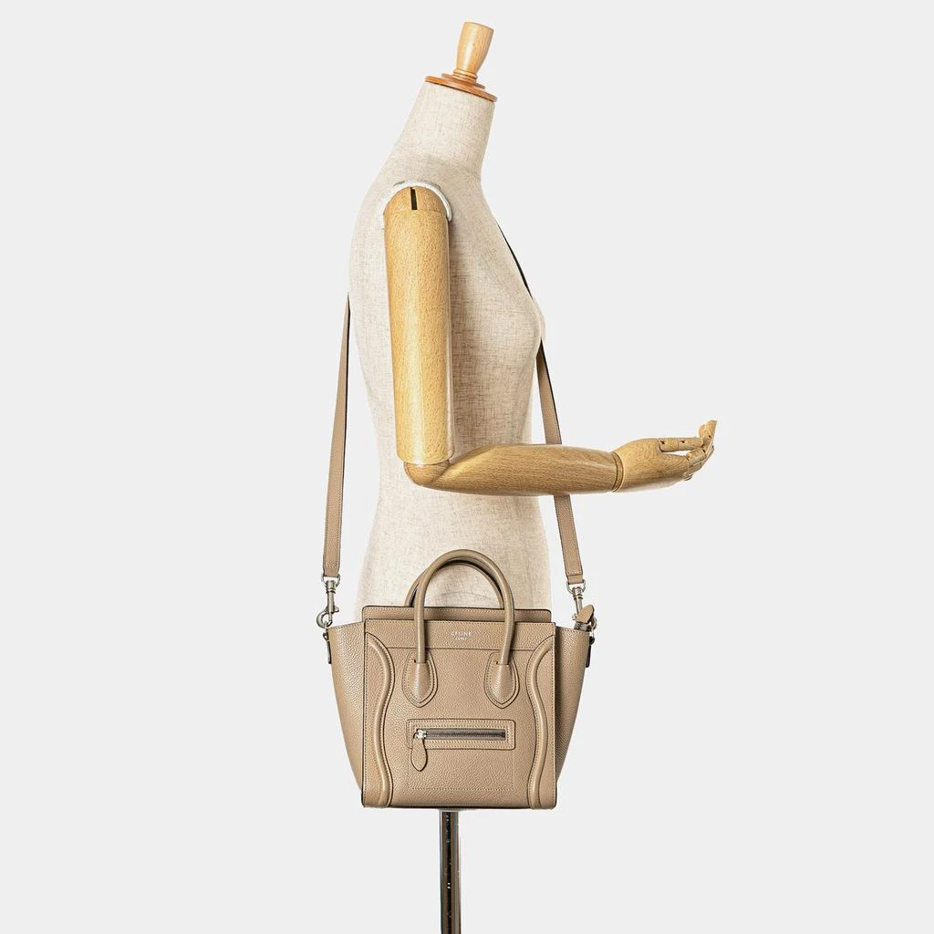 Celine Celine Taupe Leather Nano Leather Luggage Tote Bag 2